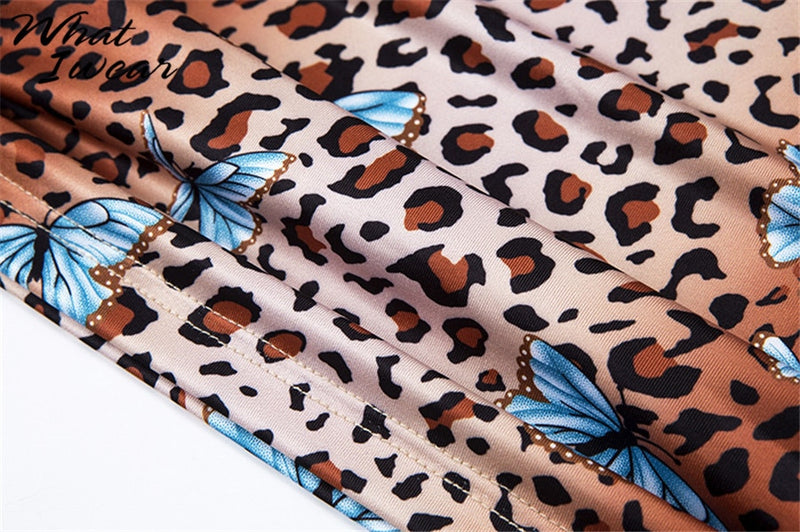 Robe papillon à imprimé léopard